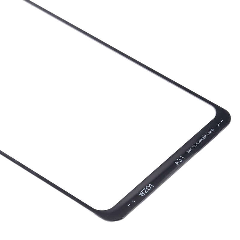 For Samsung Galaxy A31 10pcs Front Screen Outer Glass Lens (Black)