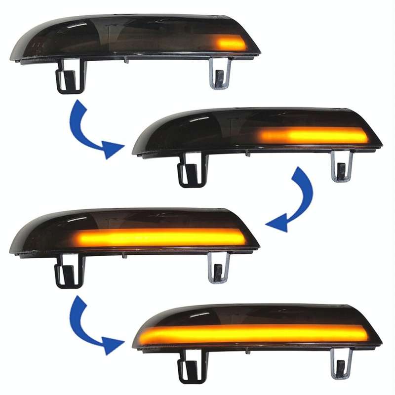2pcs For Volkswagen Golf 5 MK5 2003-2008 Car Dynamic LED Turn Signal Light Rearview Mirror Flashe...