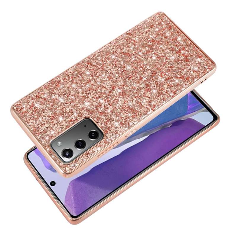 For Samsung Galaxy Note 20 Glitter Powder Shockproof TPU Protective Case(Silver)