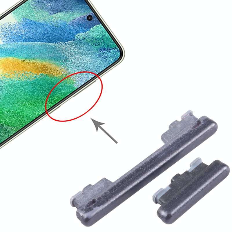 For Samsung Galaxy S21 FE 5G SM-G990 10pcs Power Button + Volume Control Button(Black)