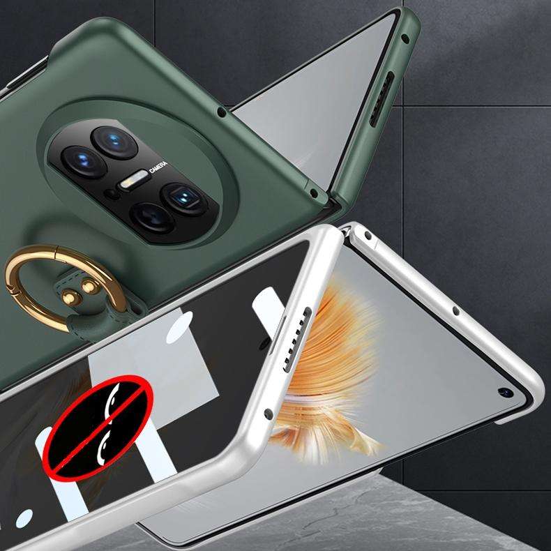 For Huawei Mate X3 GKK Privacy Ultra-thin PC Full Coverage Phone Case with Ring Holder(Gold)
