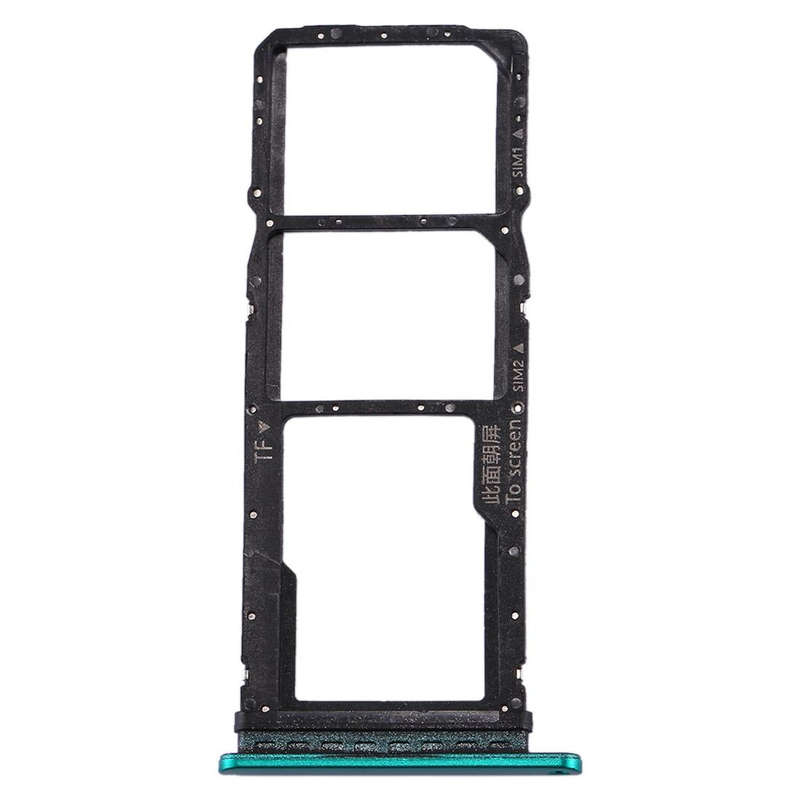 SIM Card Tray + SIM Card Tray + Micro SD Card Tray for Huawei P40 Lite E / Enjoy 10(Green)