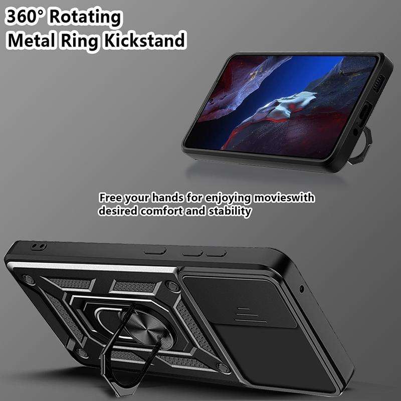 For Google Pixel 8 Pro 5G Sliding Camera Cover Design TPU Hybrid PC Phone Case(Black)