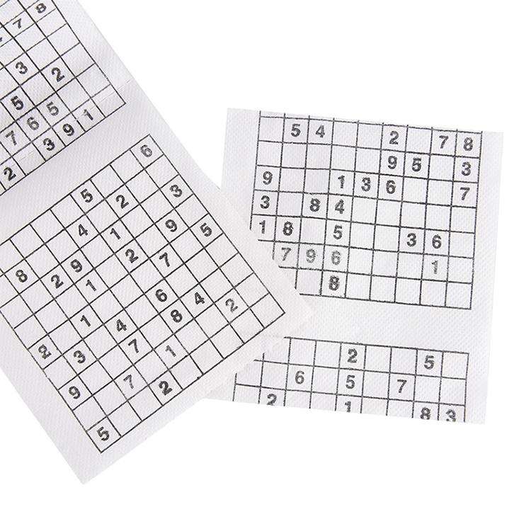 3 Rolls Creative Sudoku Toilet Paper Roll Paper Facial Tissue
