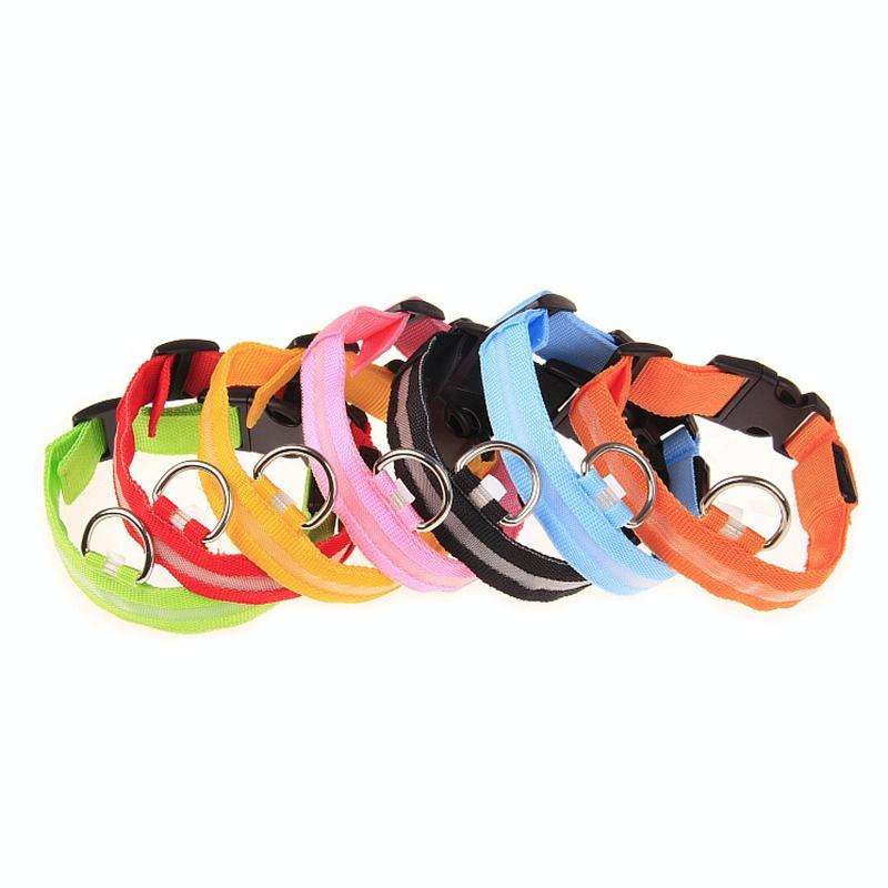 Adjustable 3-Mode LED Flashing Dog Collar, Size: S (Random Color Delivery)