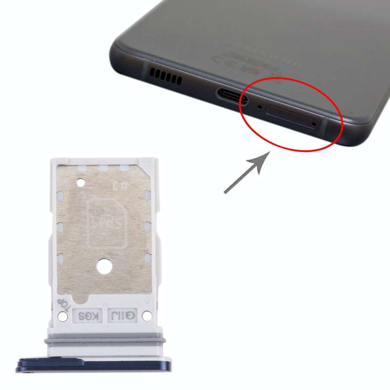 For Samsung Galaxy S21 FE 5G SM-G990B Original SIM Card Tray + SIM Card Tray (Blue)