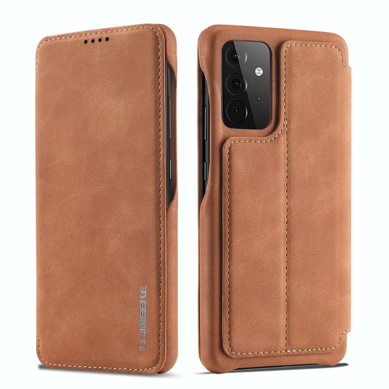 For Samsung Galaxy A52 5G / 4G LC.IMEEKE Hon Ancient Series Horizontal Flip Leather Case with Hol...