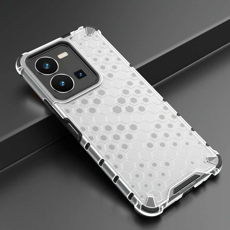 For vivo Y35 4G / Y22S 4G Global Honeycomb Phone Case(White)