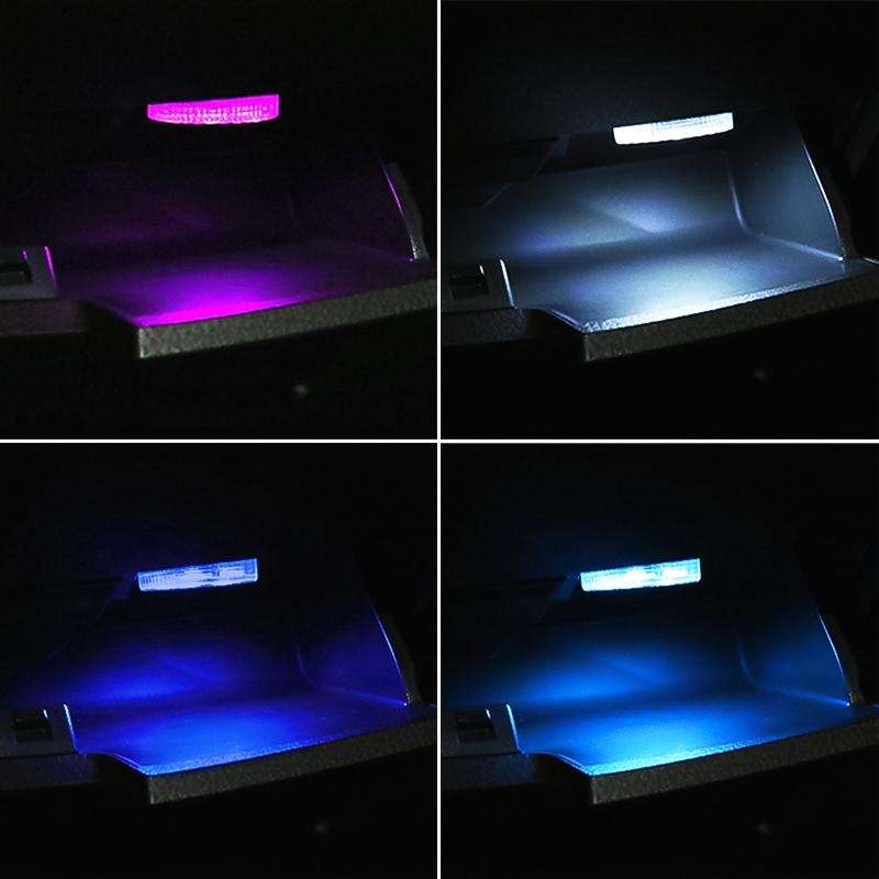 Car LED Interior Touch Light with A Button Battery (Blue Light)