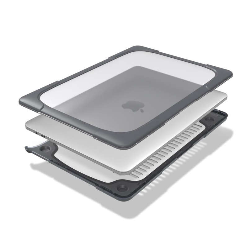 For Macbook Pro 13.3 inch (A1708) & with Touchbar (A1706) Laptop TPU + PC Folding Shockproof Prot...