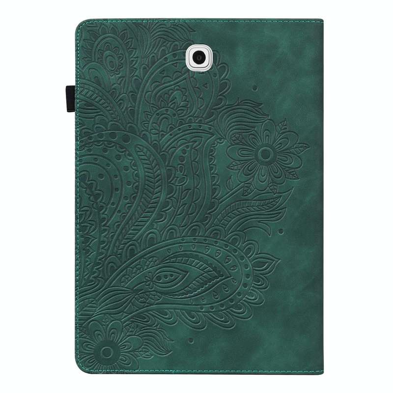 For Samsung Galaxy Tab S2 9.7 T815 Peacock Embossed Pattern TPU + PU Horizontal Flip Leather Case...
