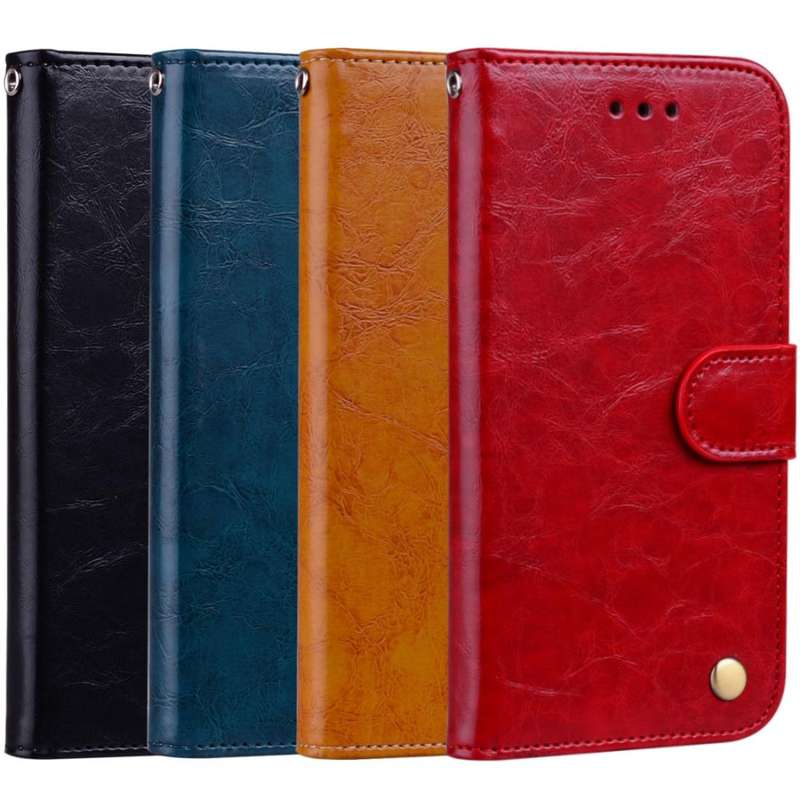 For Huawei P9 Lite Business Style Oil Wax Texture Horizontal Flip Leather Case with Holder & Card...