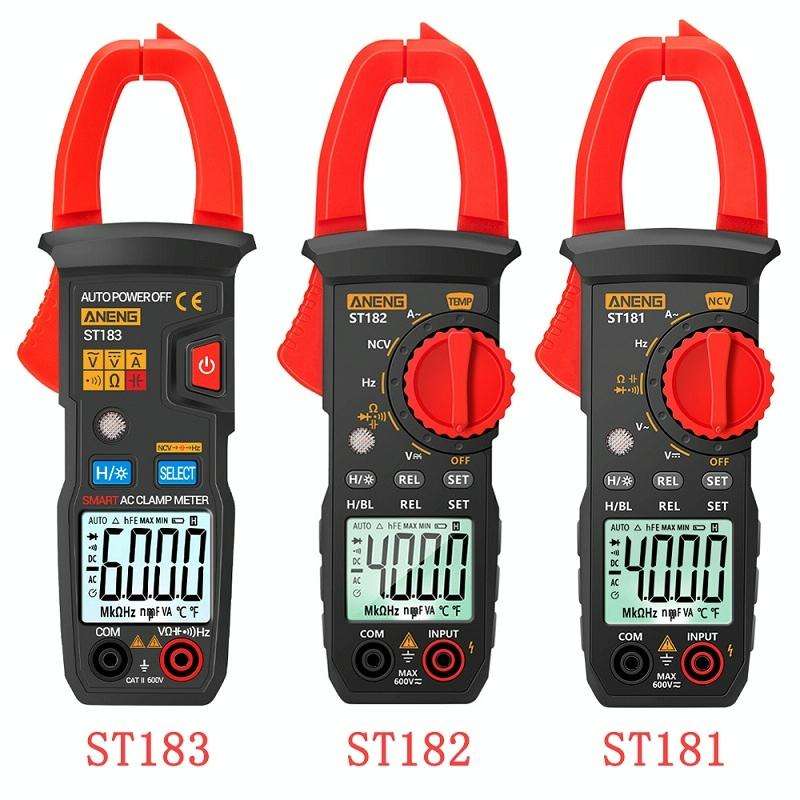 ANENG Intelligent Digital Backlit Clamp-On High-Precision Multimeter, Specification: ST183 6000-c...