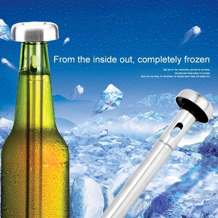 2 PCS 304 Stainless Steel Quick Freezing Ice Wine Cooler Portable Cooling Rod Cooling Wine Rod