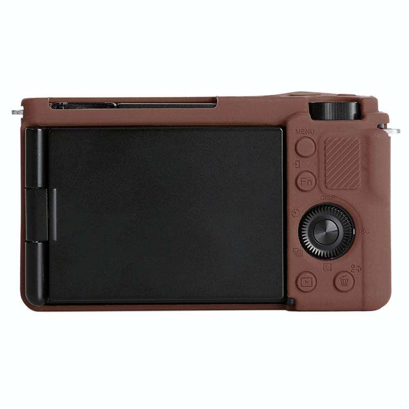 For Sony ZV-E10 Soft Silicone Protective Case (Coffee)
