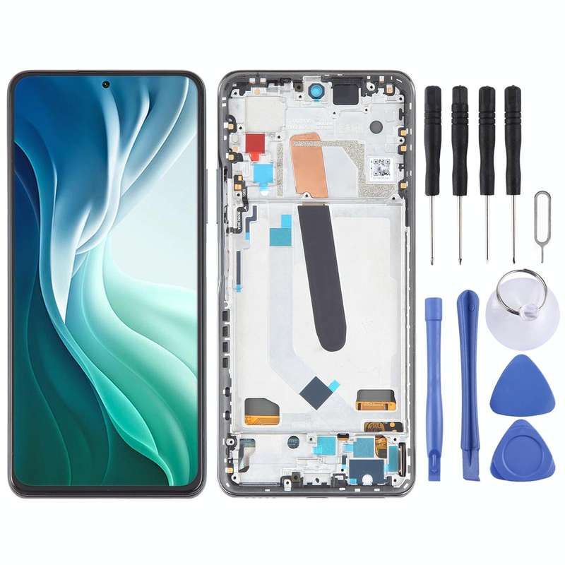 OLED LCD Screen For Xiaomi 11X Digitizer Full Assembly with Frame(Black)