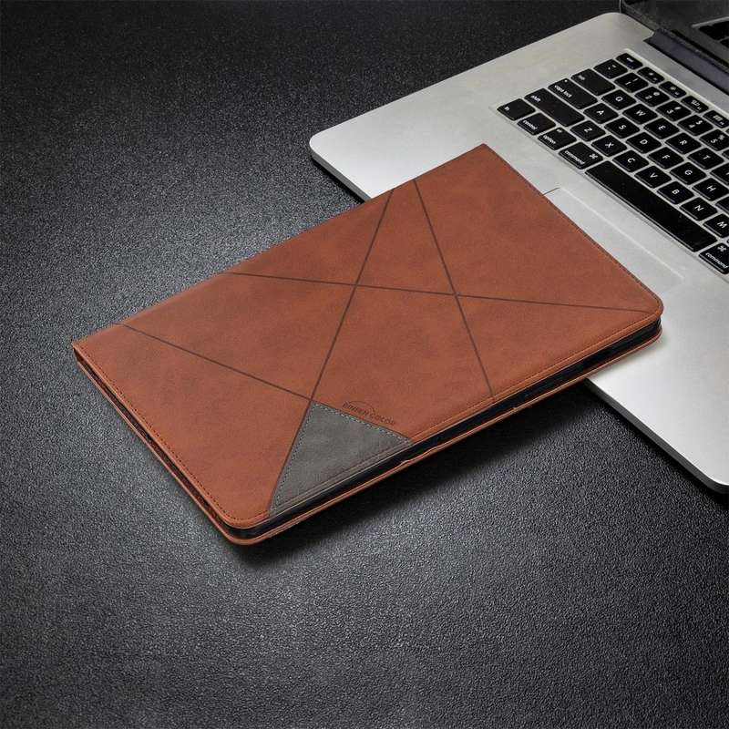 For Samsung Galaxy Tab S8 / Galaxy Tab S7 T870 Rhombus Texture Horizontal Flip Magnetic Leather C...
