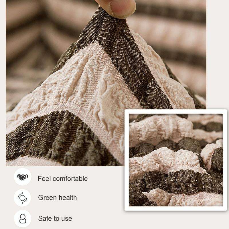 Four Seasons Universal Elastic Full Coverage Skirt Style Sofa Cover, Size: Single S 90-140cm(Dark...