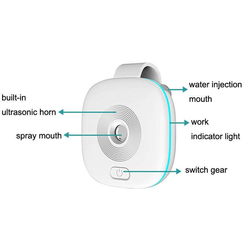 Outdoor Mosquito Repellent Ultrasonic Portable Spray Fragrance Mosquito Repellent(Black)