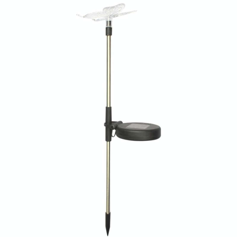 A106 3 PCS Colorful Light LED Solar Power Lamp, Bird Dragonfly Butterfly Pattern Outdoor Garden L...