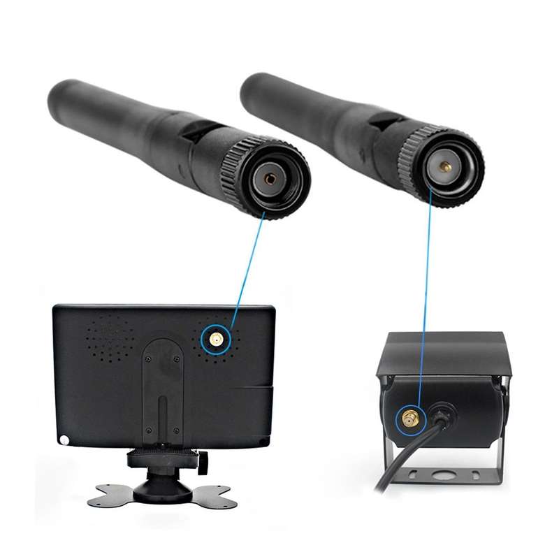 PZ-607-W1-2A Wireless Dual Cameras Rear View Camera Infrared Night Vision Rear View Parking Rever...