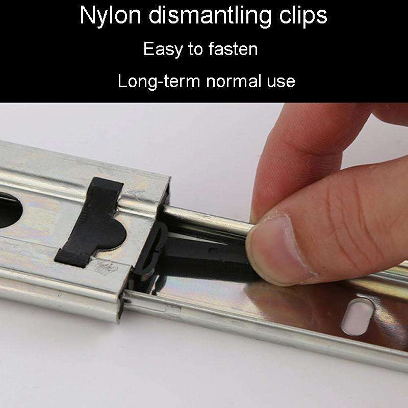 6 inch 16cm Thickened Three Sections Ball Slide Mute Drawer Track Rail