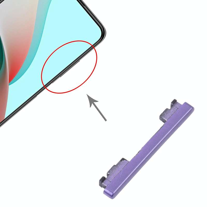 Volume Control Button for Xiaomi Redmi Note 9 5G / Redmi Note 9T M2007J22C M2007J22G J22 (Purple)