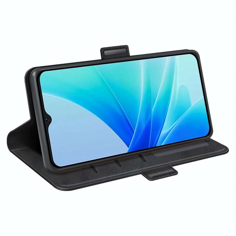 For OPPO A57 4G Dual-side Magnetic Buckle Horizontal Flip Leather Phone Case(Black)