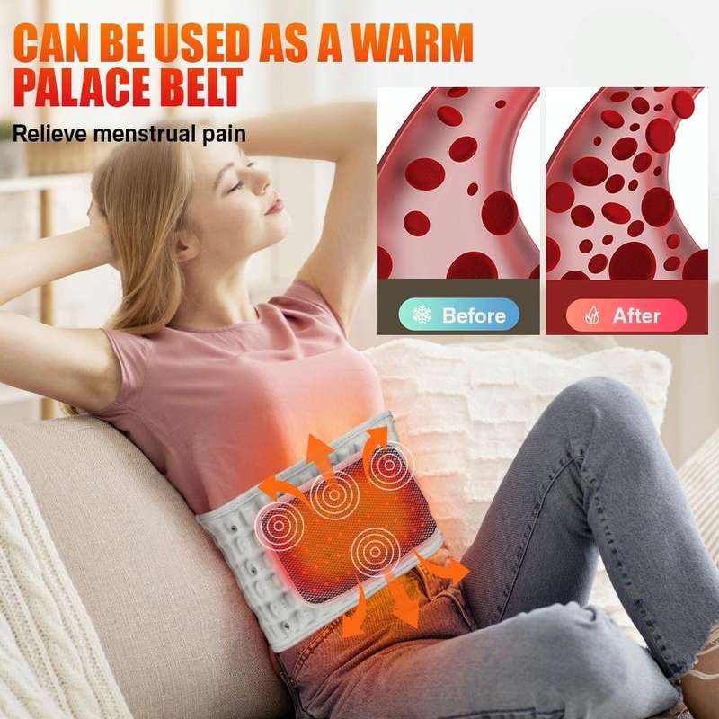 Hailicare Rechargeable Massage Inflatable Belt Warm Electric Heating Belt Without Cloth Bag