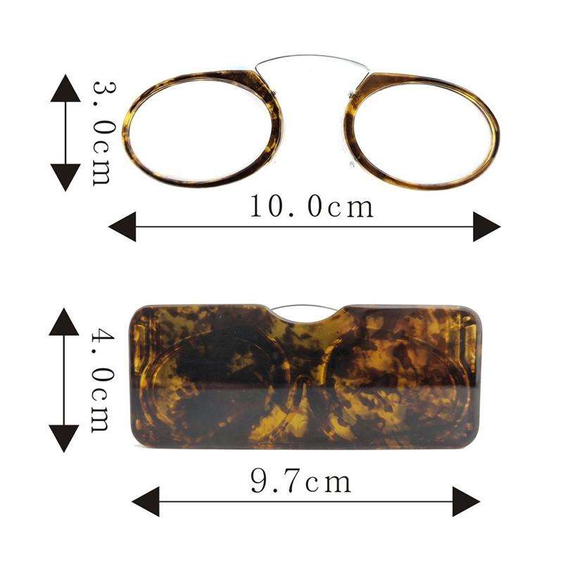 Mini Clip Nose Style Presbyopic Glasses without Temples, Positive Diopters:+2.50(Hawksbill)