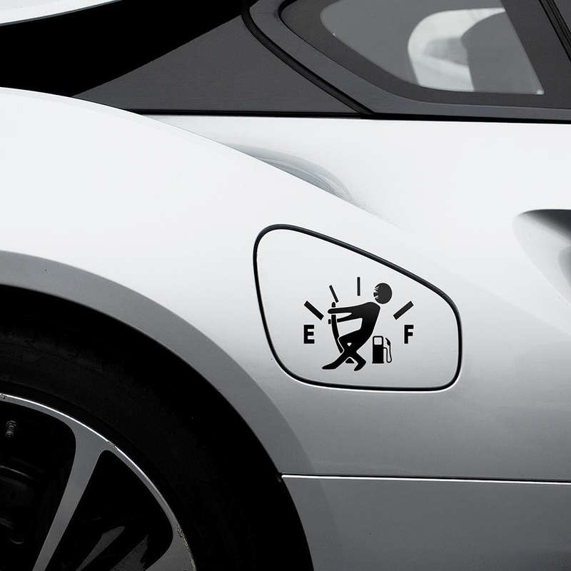 10 PCS Funny Car Sticker Pull Fuel Tank Pointer Reflective Vinyl Car Sticker Decal