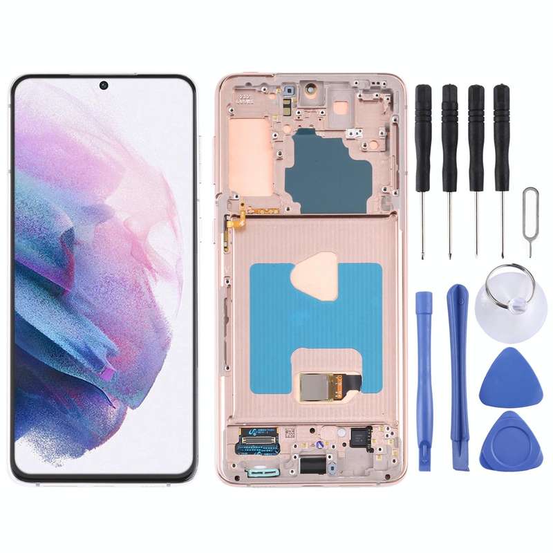 For Samsung Galaxy S21+ 5G SM-G996 Original LCD Screen Digitizer Full Assembly With Frame (Gold)