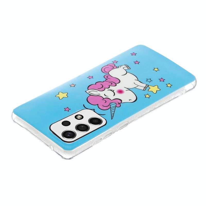 For Samsung Galaxy A13 4G Luminous TPU Protective Phone Case(Star Unicorn)