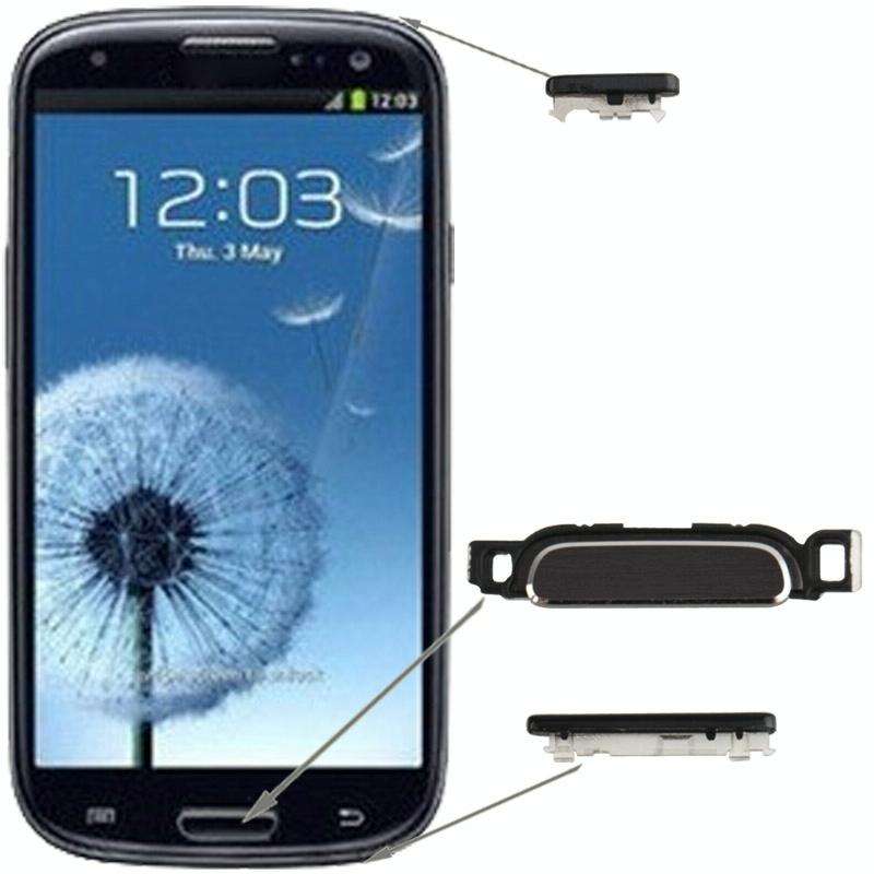 For Galaxy SIII / i9300 High Qualiay Home Key + Power key + Volume key(Black)