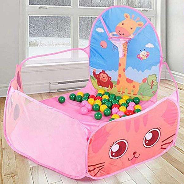 Kids Indoor Outdoor Safe Tent Children Foldable Playpens Game Cartoon Throwing Basketball Pool Fo...