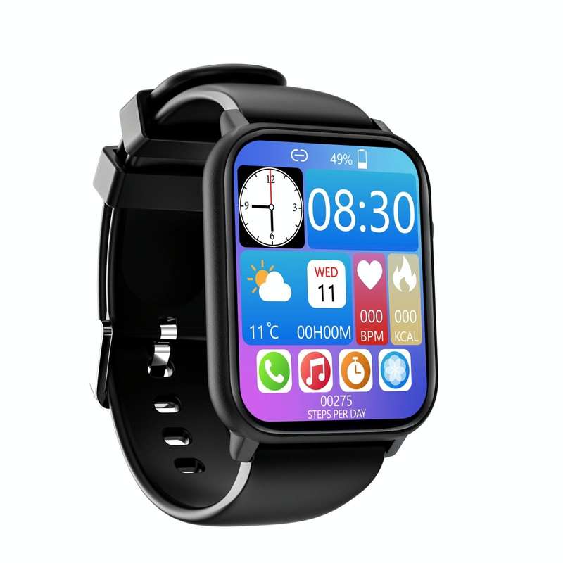 Q28 1.8 inch Color Screen Smart Watch,Support Heart Rate Monitoring / Blood Pressure Monitoring(B...