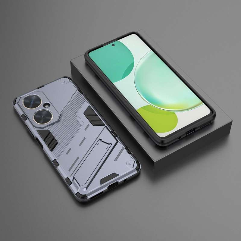 For Huawei nova 11i 4G Punk Armor 2 in 1 PC + TPU Phone Case with Holder(Grey)