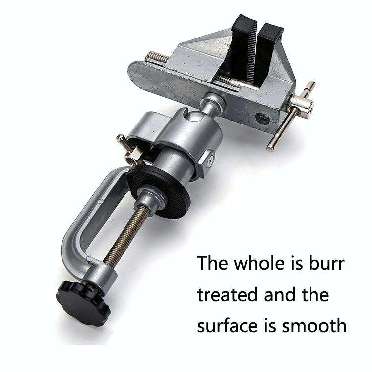 8003-2 Aluminum Alloy Dual-Purpose Table Pliers 360-Degree Rotating Bench Vise Flat-Nose Universa...