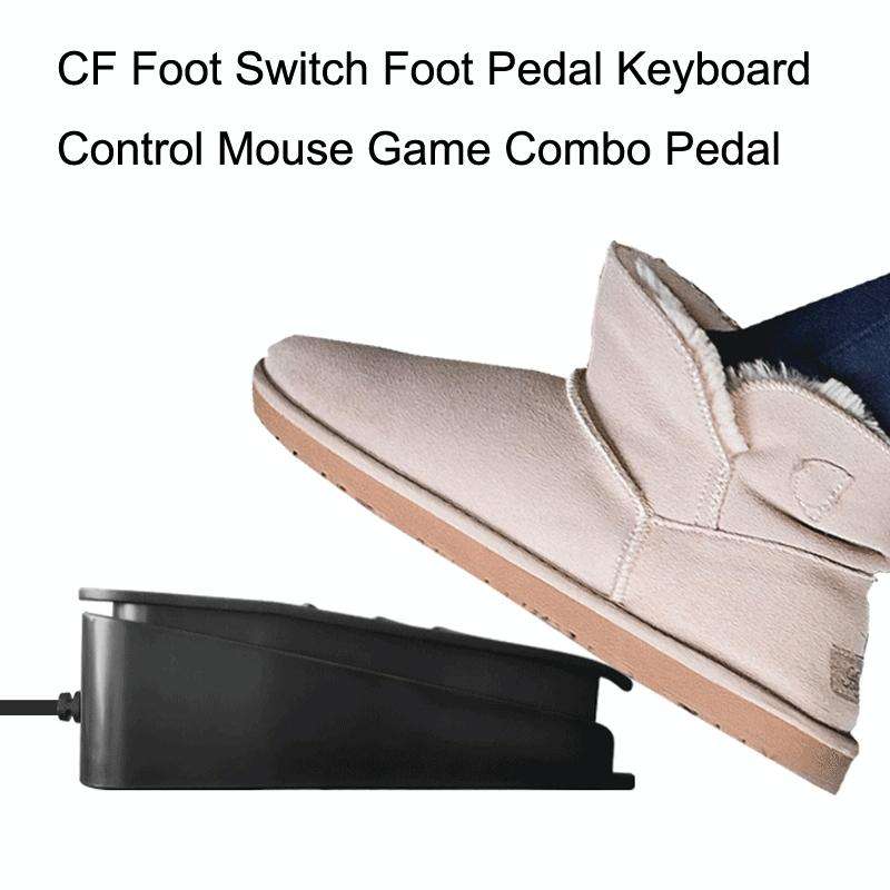 FS2020TU CF Foot Switch Foot Pedal Keyboard Control Mouse Game Combo Pedal(Photoelectric Mute)