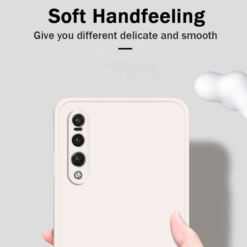 For Huawei P20 Pro Solid Color Imitation Liquid Silicone Straight Edge Dropproof Full Coverage Pr...