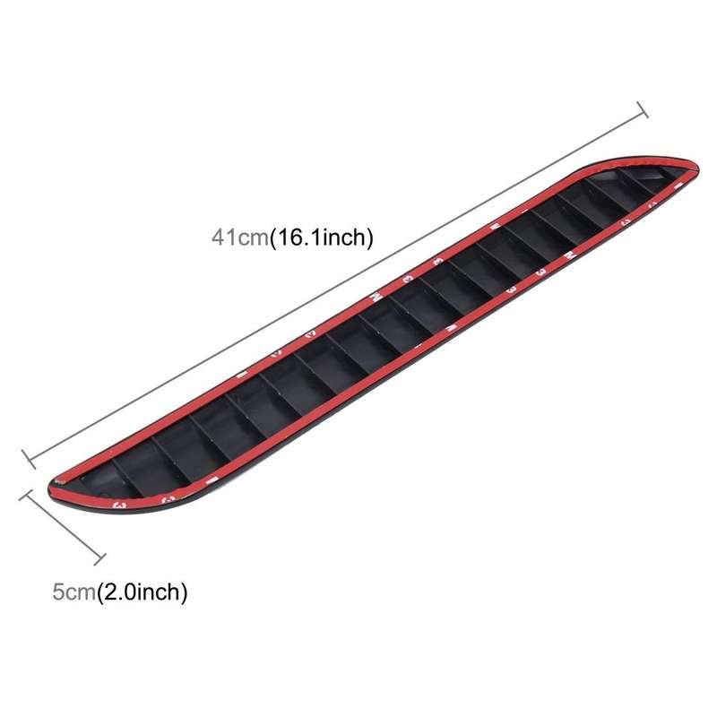 2 PCS Universal Car Auto Rubber Body Bumper Guard Protector Strip Sticker(Black)