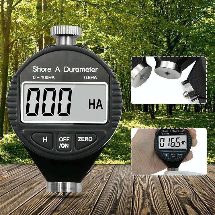 Electronic Digital Display Hard Meter Plastic Rubber Silicone Tire Hardness Meter, Model: 0-100HA A