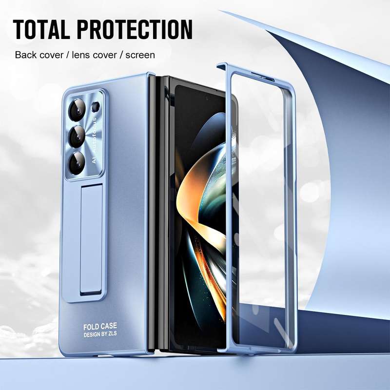 For Samsung Galaxy Z Fold5 5G Integrated AG Matte Folding Phone Case(Blue)