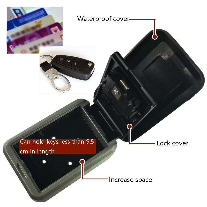 KB-Q-FSG Large Capacity Wall-Mounted Key Box Password Key Storage Box(Black)