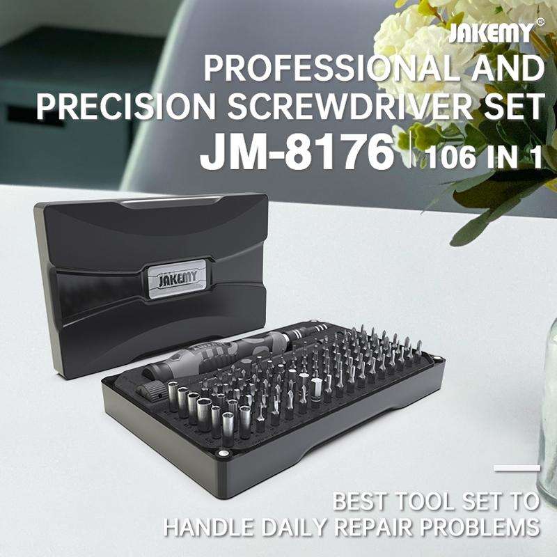 JAKEMY JM-8176 106 in 1 Watch Mobile Phone Disassembly and Repair Tool Kit