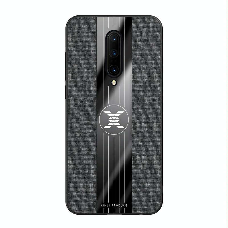 For OnePlus 7 Pro XINLI Stitching Cloth Texture Shockproof TPU Protective Case(Black)