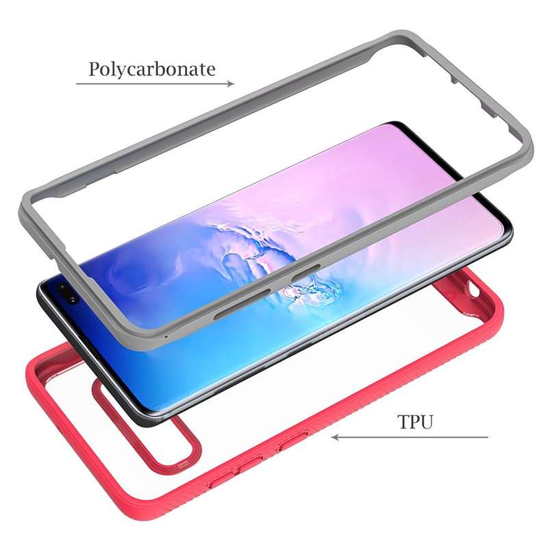 For Samsung Galaxy S10 Plus Starry Sky Solid Color Series Shockproof PC + TPU Protective Case(Black)