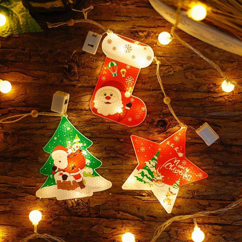 6 in 1 LED Christmas Pendant String Lights USB Holiday Decoration Light