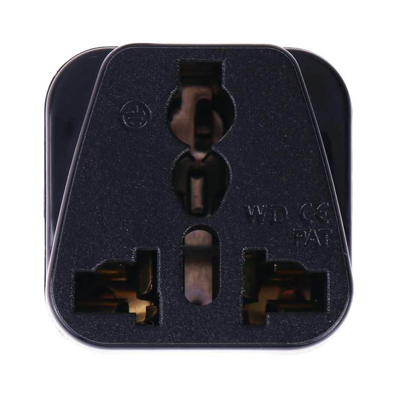 Portable Universal Socket to Israel Plug Power Adapter Travel Charger (Black)