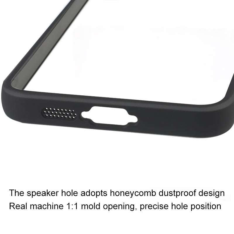 For Samsung Galaxy A55 5G Frosted TPU + Transparent PC Phone Case(Black)